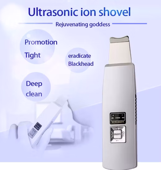 Ion Facial Blackhead Acne Remover Pore Cleaner Face Deep Cleansing Skin Spatula Ultrasonic Skin Scrubber