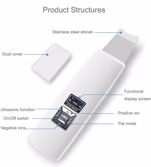 Ionen-Gesichts-Mitesser-Akne-Entferner Porenreiniger Gesicht Tiefenreinigung Hautspatel Ultraschall-Hautwäscher